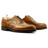 Full brogue in light brown grain leather