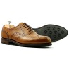 Full brogue in light brown grain leather