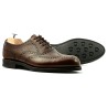 Full brogue in dark brown grain leather