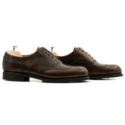 Full brogue in dark brown grain leather