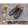 Yanko Cap toe service boot dark brown waxy commander | Skolyx