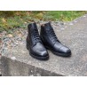 Yanko Cap toe service boot black grain | Skolyx