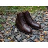 Yanko Cap toe service boot black grain | Skolyx