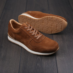 Skolyx premium trainers in medium brown suede UK7 / EU41 - Seconds