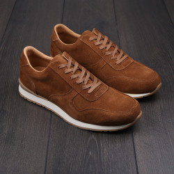 Skolyx premium trainers in medium brown suede UK7 / EU41 - Seconds