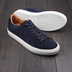 Skolyx Premium sneaker in navy suede UK12 / EU46 - Seconds