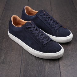 Skolyx Premium sneaker in navy suede UK12 / EU46 - Seconds