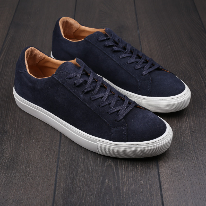 Skolyx Premium sneaker in navy suede UK12 / EU46 - Seconds