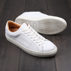 Skolyx Premium sneaker in white leather UK7 / EU41 - Seconds