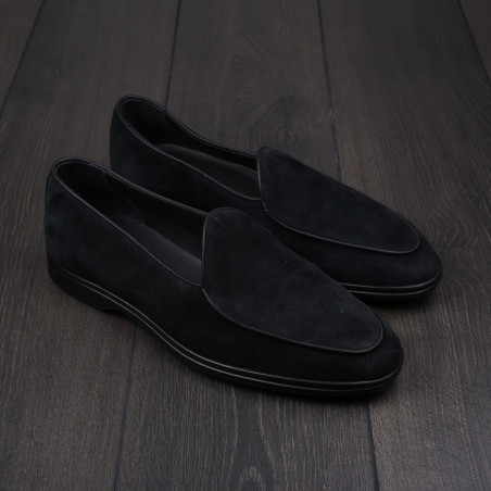 Yanko classic Belgian loafer black reverse kudu suede UK 9 / EU 43 - Seconds