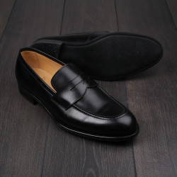 Skolyx black penny loafer UK 9,5 / EU 43,5 - Seconds