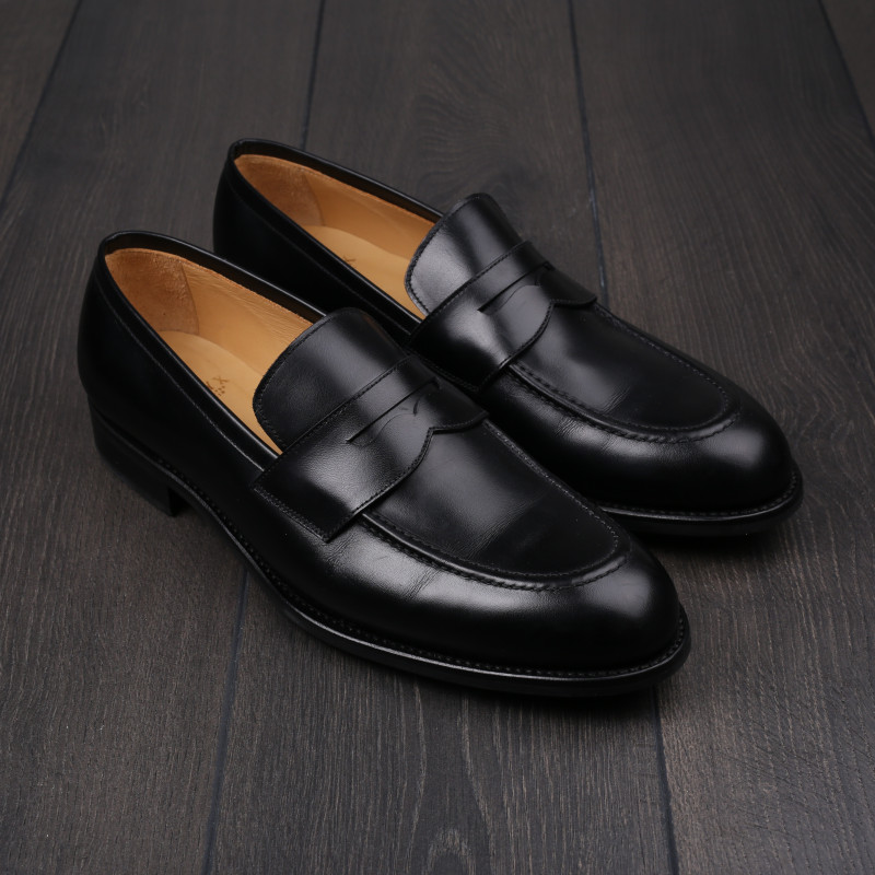 Skolyx black penny loafer UK 9,5 / EU 43,5 - Seconds