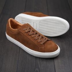 Skolyx Premium sneaker in medium brown suede UK11 / EU45 - Seconds