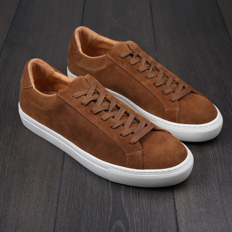 Skolyx Premium sneaker in medium brown suede UK11 / EU45 - Seconds