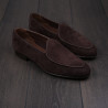 Yanko classic Belgian loafer dark brown reverse kudu suede UK 11 / EU 45 - Seconds