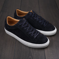 Skolyx Premium sneaker in navy suede UK10 / EU44 - Seconds