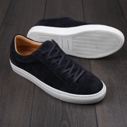 Skolyx Premium sneaker in navy suede UK10 / EU44 - Seconds