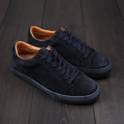 Skolyx Premium sneaker in navy suede with navy sole UK7 / EU41 - Seconds