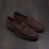 Yanko classic Belgian loafer dark brown reverse kudu suede UK6 / EU40 - Seconds