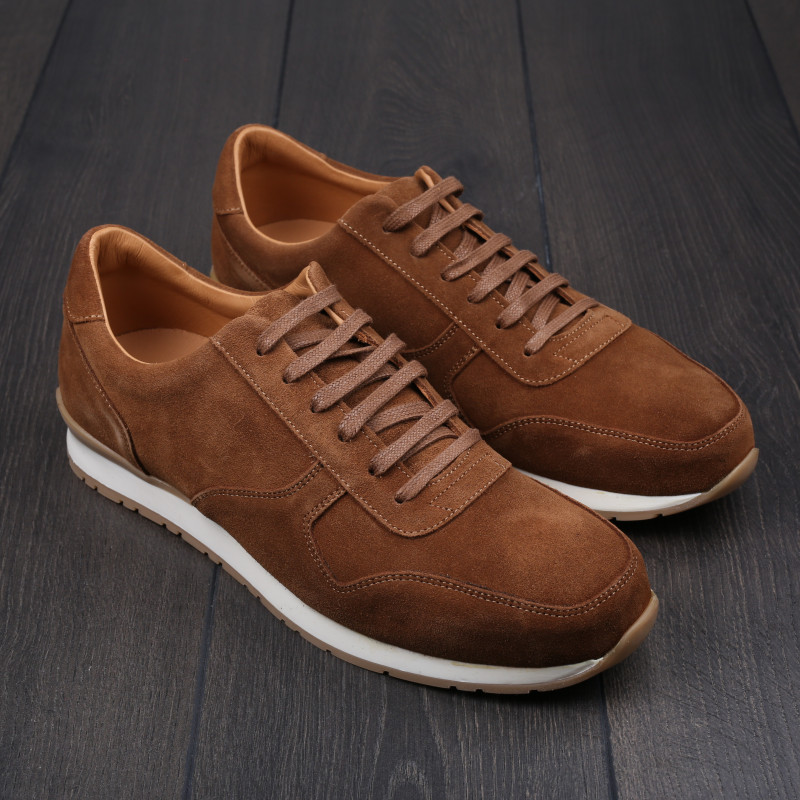 Skolyx Premium trainers in medium brown suede UK10 / EU44 - Seconds