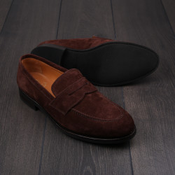 Skolyx Penny Loafer Dark Brown Suede UK7,5 / EU41,5 - Seconds