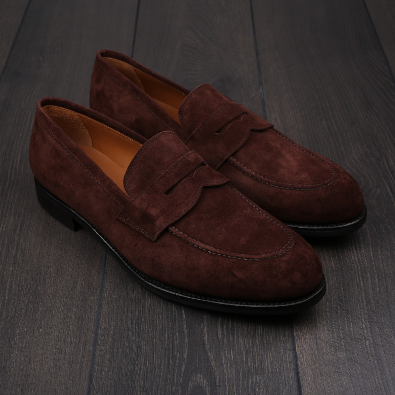 Skolyx Penny Loafer Dark Brown Suede UK12 / EU46 - Seconds