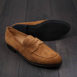 Skolyx Penny Loafer light brown suede UK8 / EU42 - Seconds