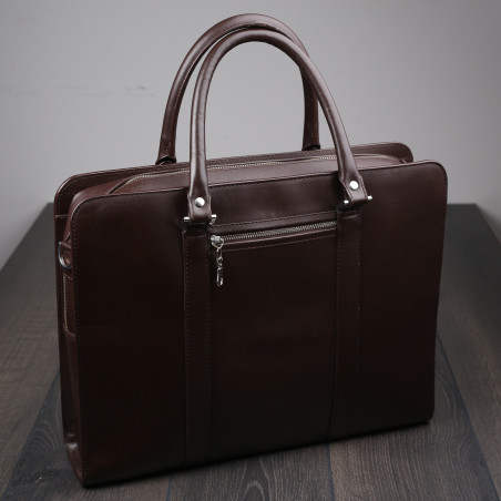 Leather briefcase dark brown - Used