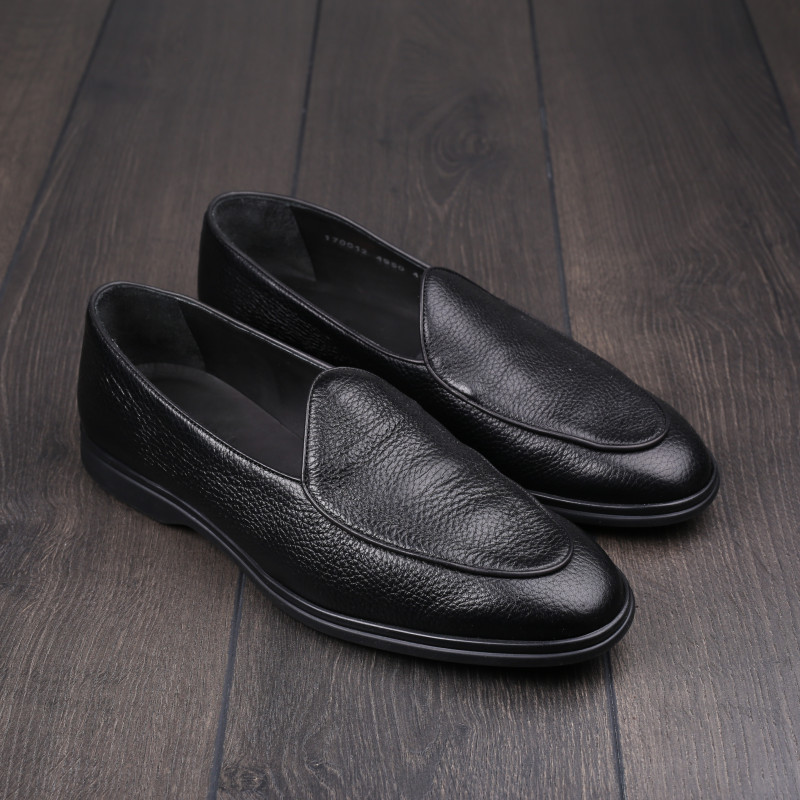 Yanko classic Belgian loafer black deerskin UK 9,5 / EU 43,5 - Seconds