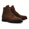 Yanko Cap toe service boot medium brown waxy commander | Skolyx