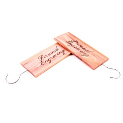 Engraved cedar block with hook 2-pack