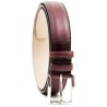 Belt in burgundy leather