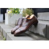 Brogued balmoral oxford in dark brown mixed color