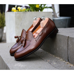 Yanko Tassel loafer mørk brun skinn