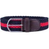 Braided belt navy and red