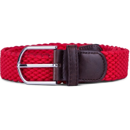 Braided belt red