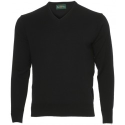 Alan Paine v-neck merino wool black