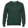 Alan Paine v-neck merino wool forest green