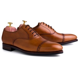 Skolyx dark brown cap toe oxford