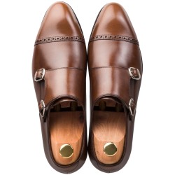 TLB Brogued Double Monk Vegano Brown