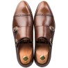 TLB Brogued Double Monk Vegano Brown med broguede kanter