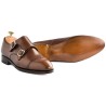 TLB Brogued Double Monk Vegano Brown med broguede kanter