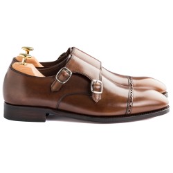 TLB Brogued Double Monk Vegano Brown