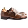 TLB Brogued Double Monk Vegano Brown med broguede kanter