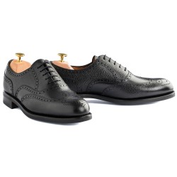 Yanko Full brogue in black grain leather