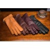 Hestra handmade dress glove cashmere lined peccary mid brown