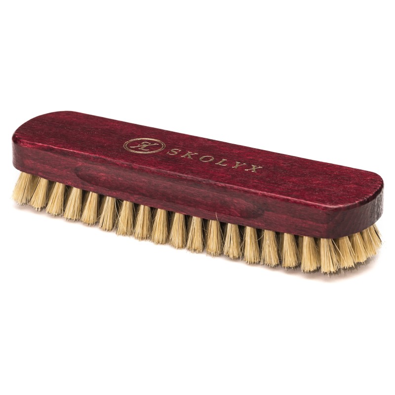 Shoe brush with boar bristles