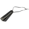 Small shoe horn with leather strap