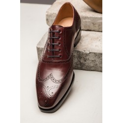 TLB Artista Faux Full Brogue Vegano Burgundy