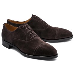 TLB Artista Brogued Oxford Brown Suede